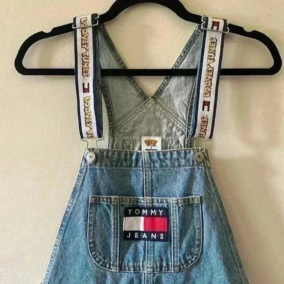 Vintage Tommy Jeans x Looney Tunes Overalls SZ S - Picture 2 of 10